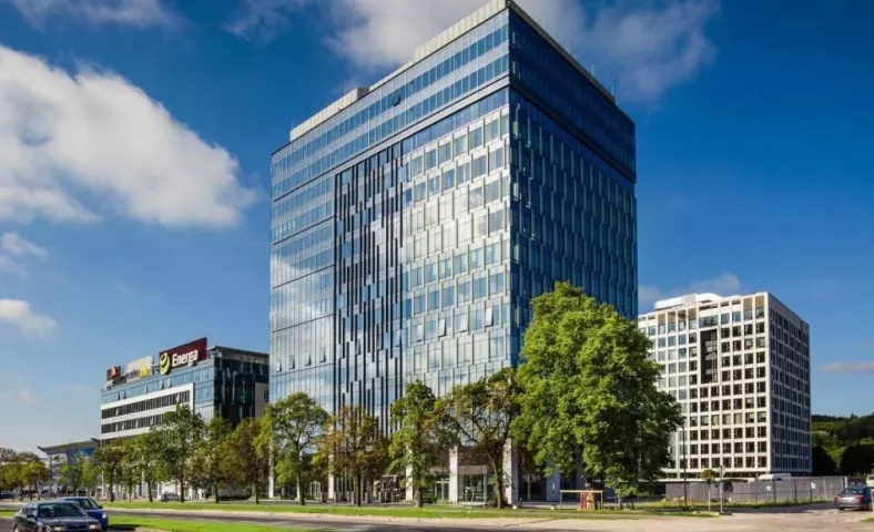 Glass building