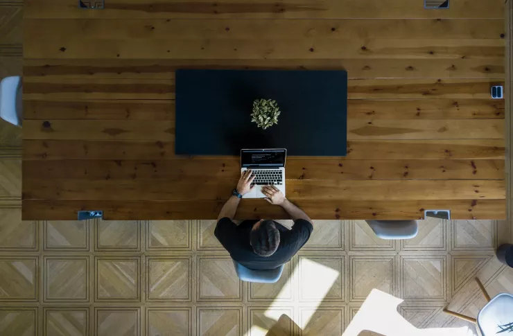 man with laptop
